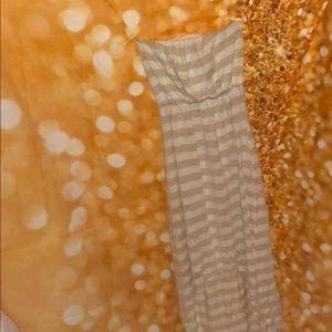 Women's high low strapless dress